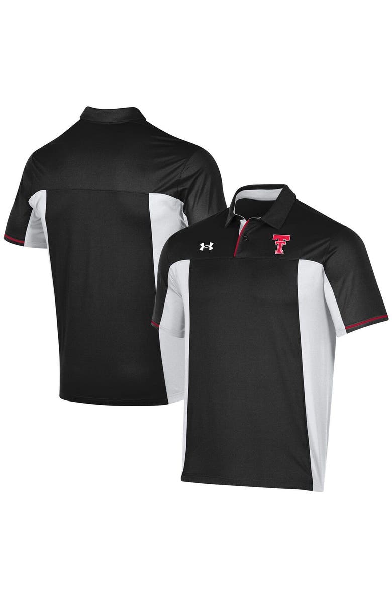 Under Armour Men's Under Armour Black Texas Tech Red Raiders Throwback Special Game Polo, Main, color,