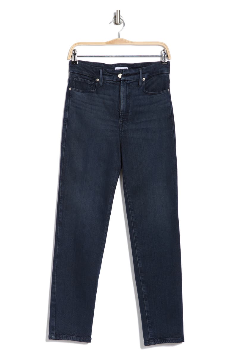 Good American Good Classic Ripped Straight Leg Jeans, Alternate, color, 