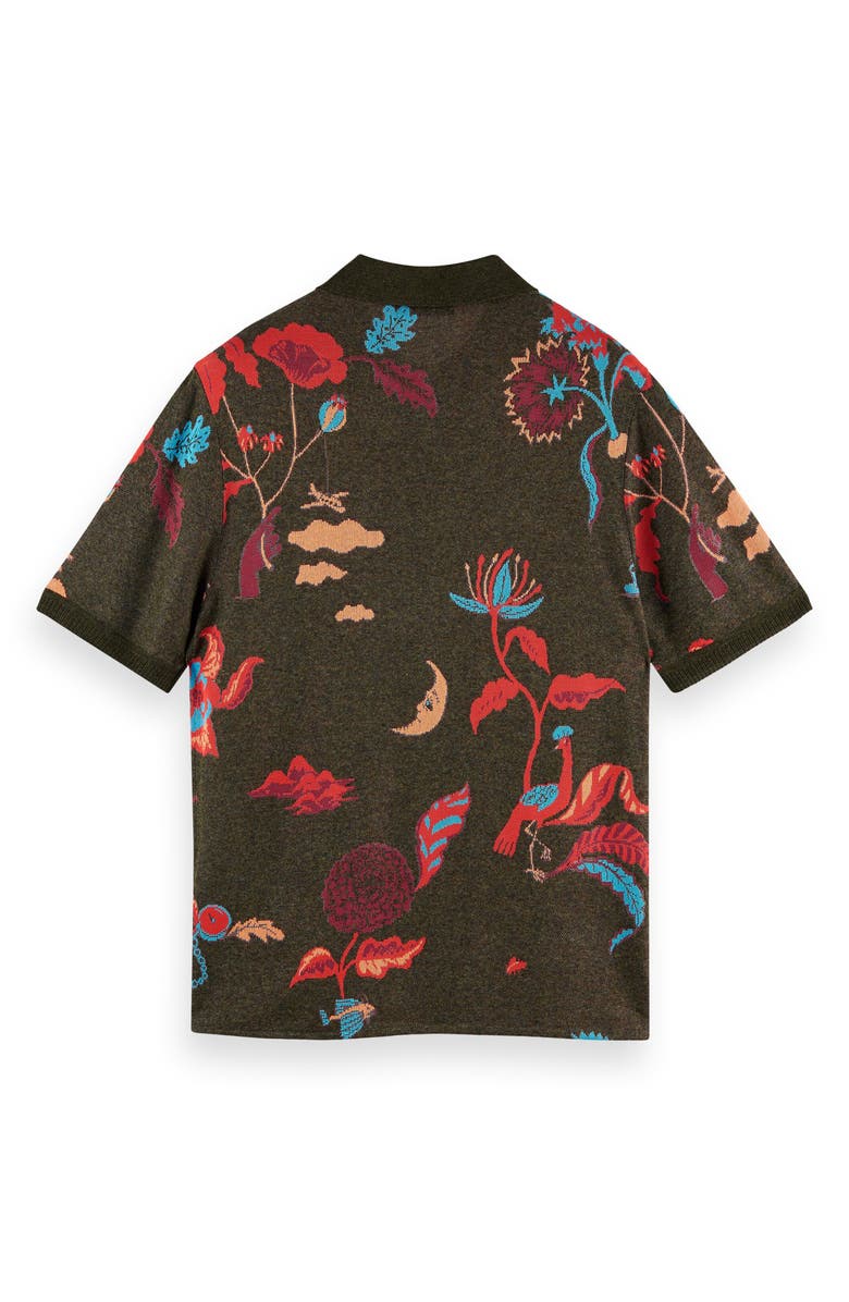 Scotch & Soda Lightweight Jacquard Trim Fit Polo, Alternate, color,