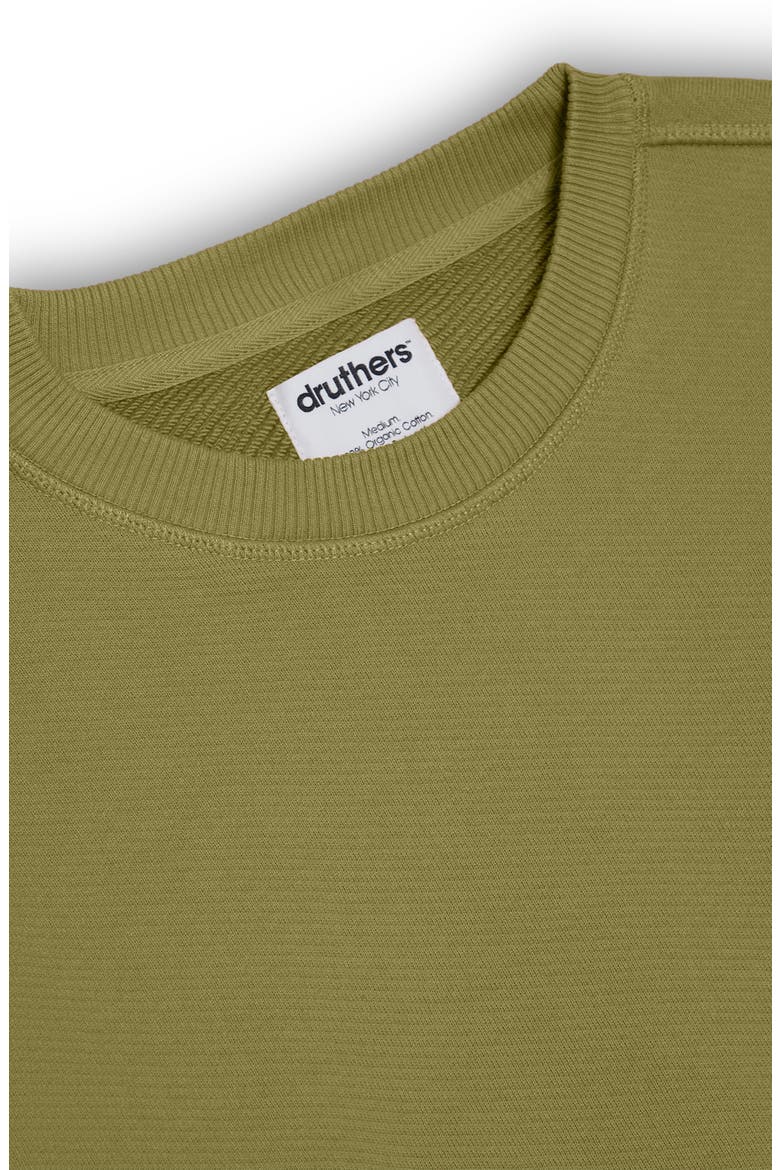 Organic Cotton 685 GSM French Terry Crewneck Sweatshirt, Alternate, color, Calliste Green