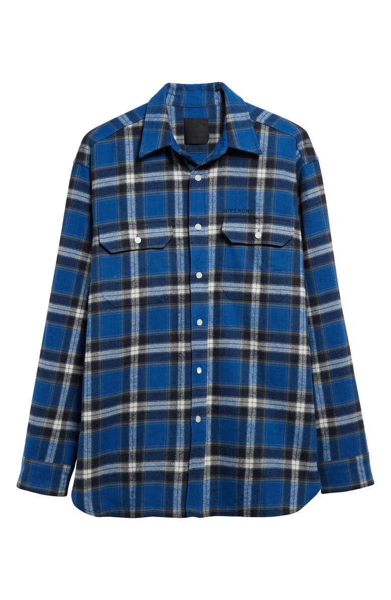 Givenchy Lumberjack Plaid Cotton Button-Up Shirt, Alternate, color, 