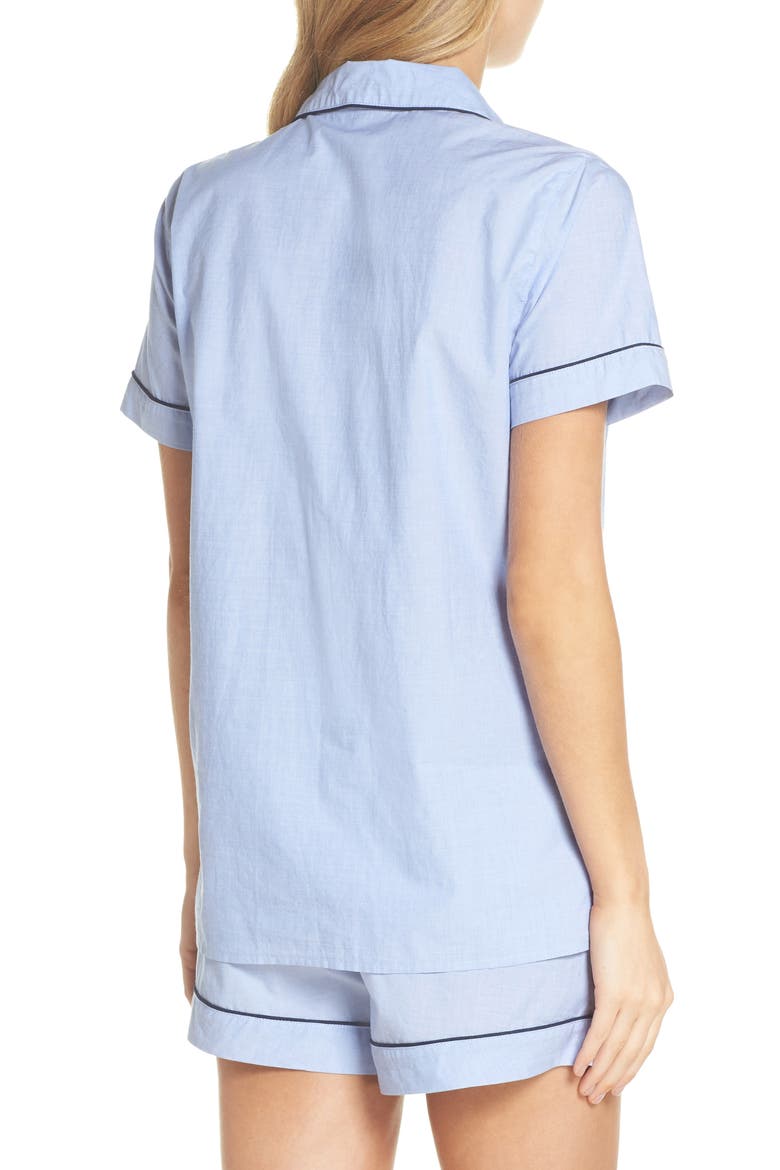 Tipped Short Pajamas, Alternate, color, HYDRANGEA