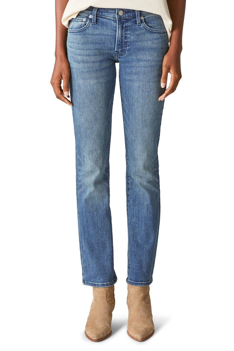 Sweet Straight Mid Rise Straight Leg Jeans, Main, color, GEMINI