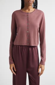 LESET James Merino Wool Crewneck Cardigan