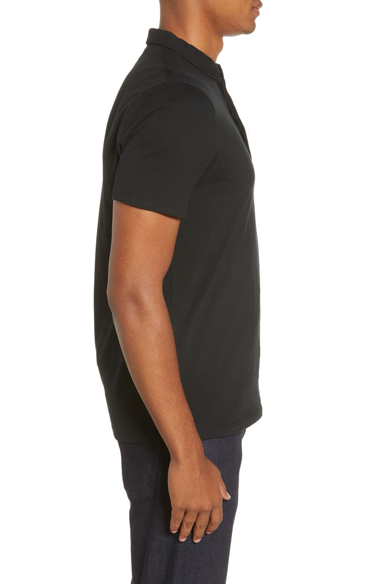 AllSaints Brace Slim Fit Solid Polo, Alternate, color,