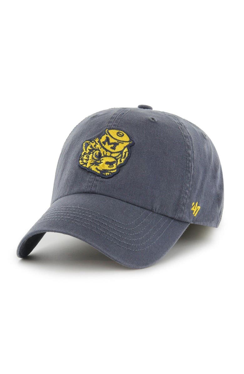 '47 Men's '47 Navy Michigan Wolverines Franchise Fitted Hat, Main, color, 