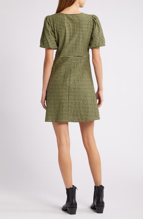NOBODY'S CHILD NOBODY'S CHILD LIZA KHAKI CHECK MINIDRESS 