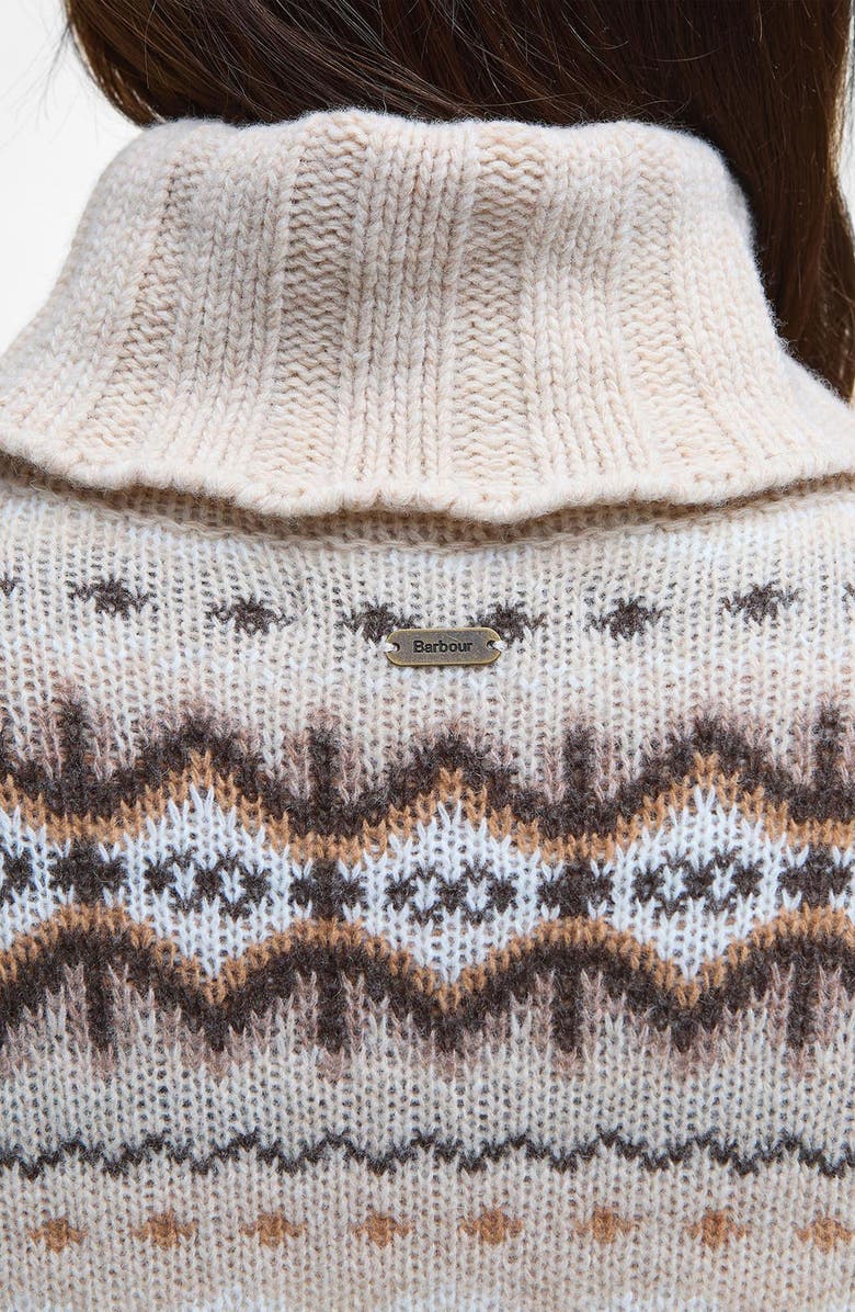 Helen Fair Isle Wool Blend Turtleneck Tunic Sweater