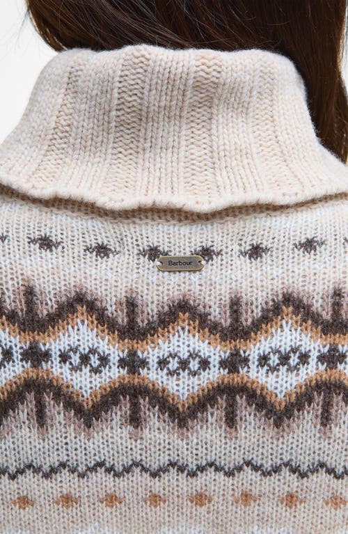 Barbour Helen Fair Isle Wool Blend Turtleneck Tunic Sweater In Multi