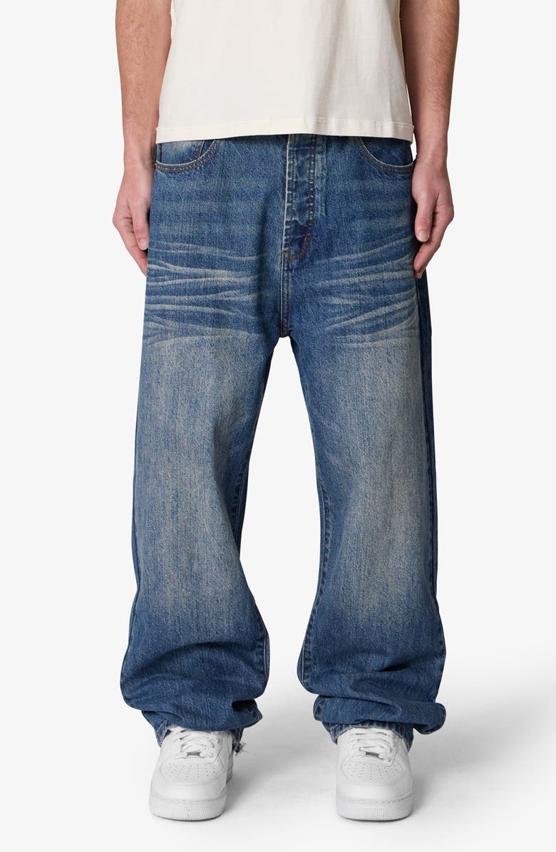 mnml Whiskered Ultra Baggy Jeans, Main, color, 