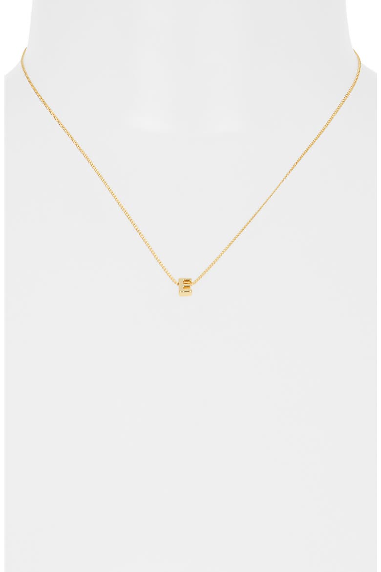 Let Yourself Be You Bubble Initial Pendant Necklace, Alternate, color, E- GOLD