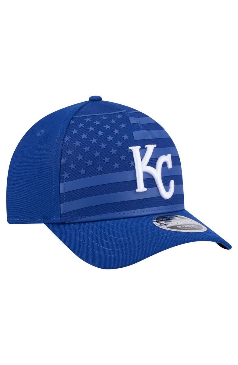 New Era Men's New Era Royal Kansas City Royals American Flag 9FORTY M-Crown A-Frame Adjustable Hat, Alternate, color, Royal