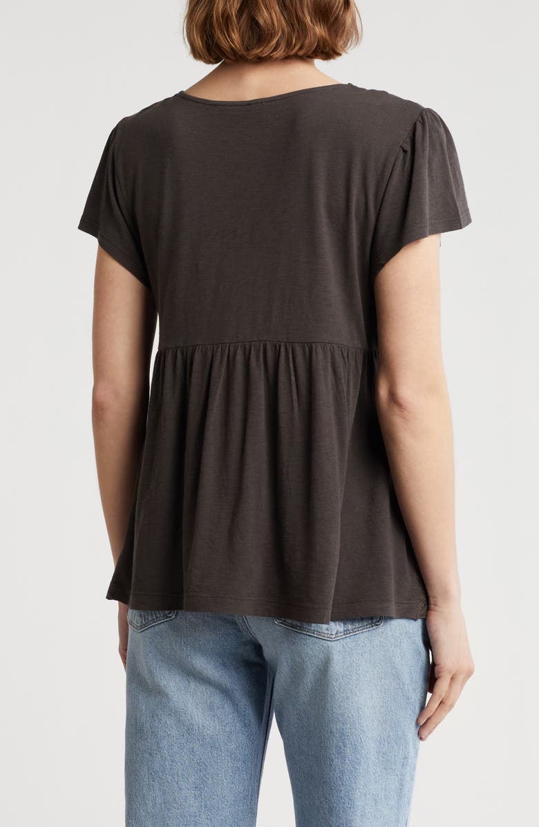 Lucky Brand Embroidered Square Neck Cotton & Modal Top, Alternate, color,
