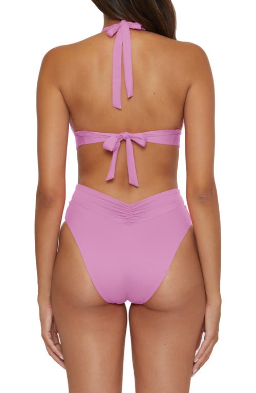Shop Becca Color Code High Waist Bikini Bottoms In Orchid