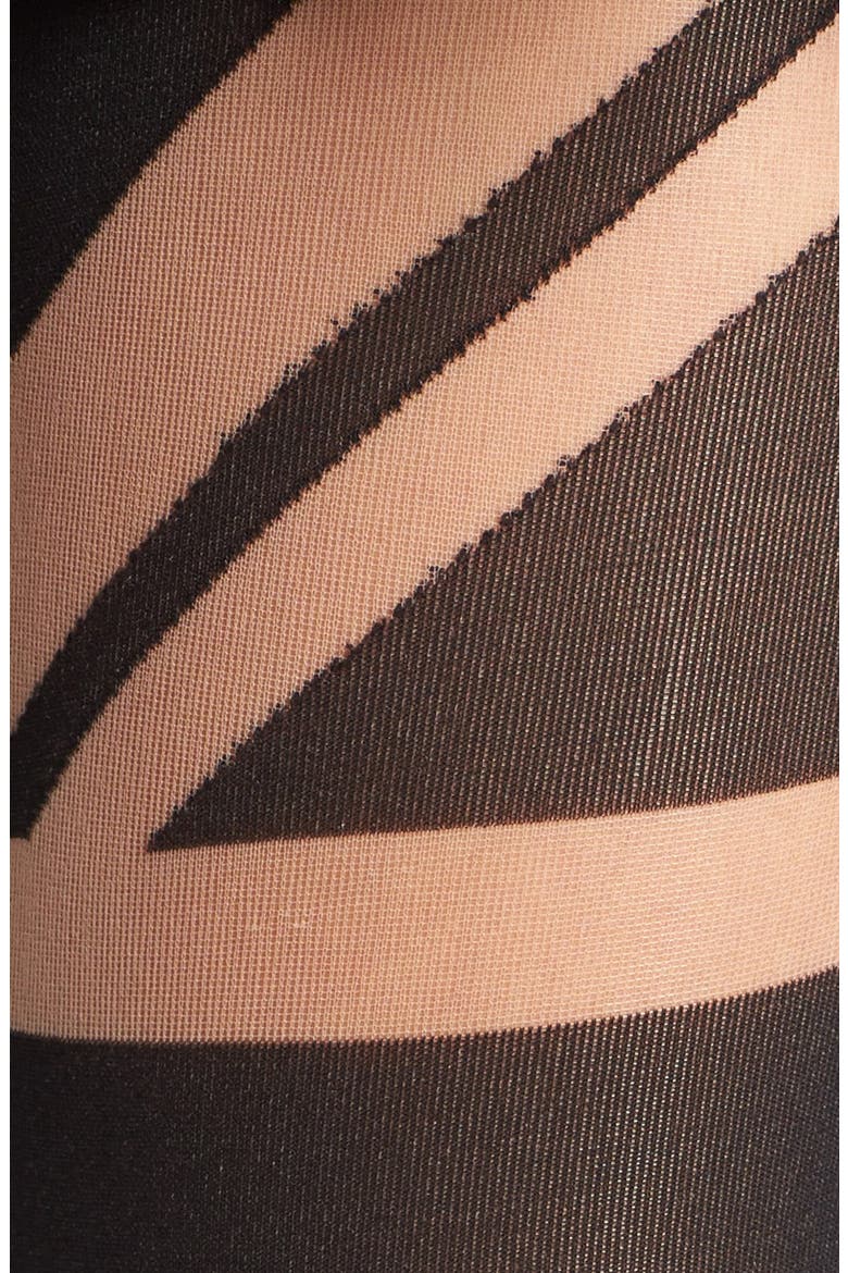 'Patriotic' Tights, Alternate, color, NUDE/ BLACK