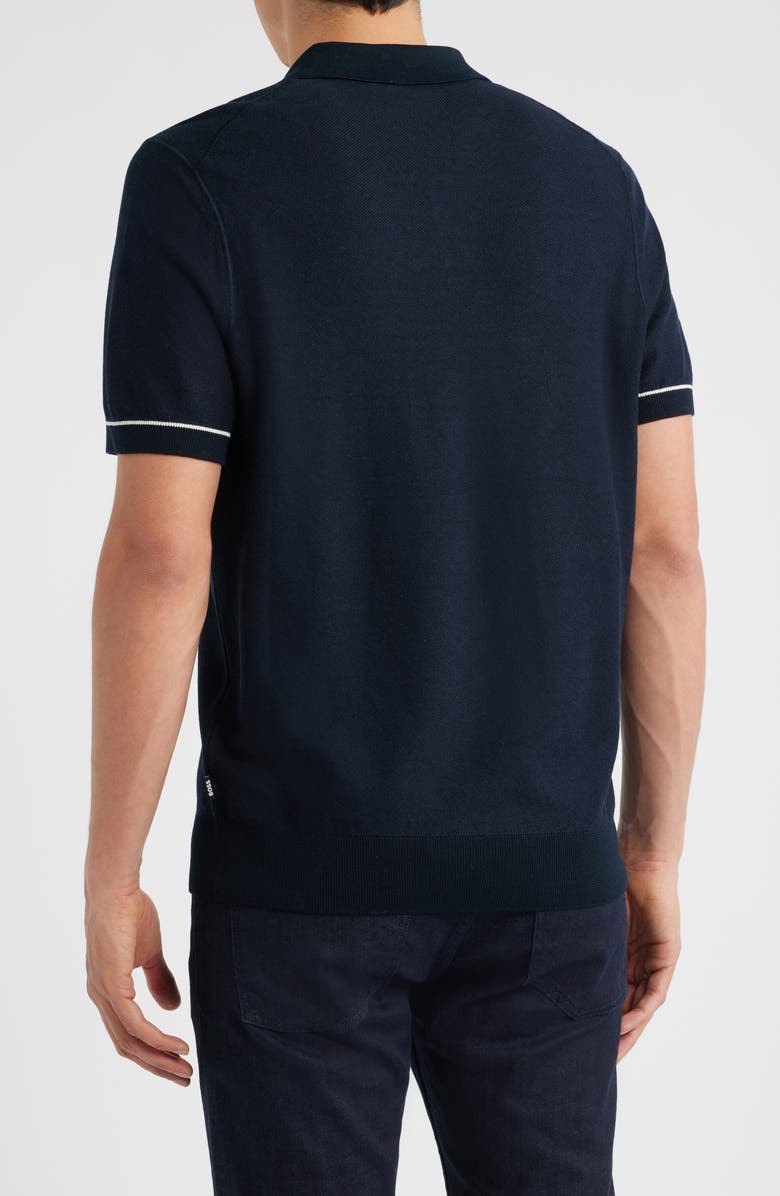 BOSS Jianluca Johnny Collar Polo, Alternate, color, Dk Bu