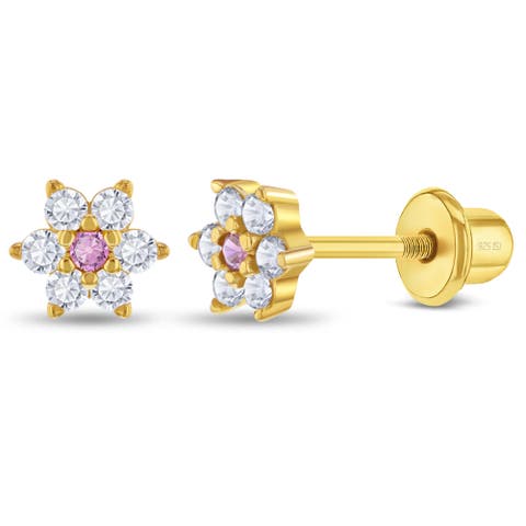Flower Cubic Zirconia Earrings