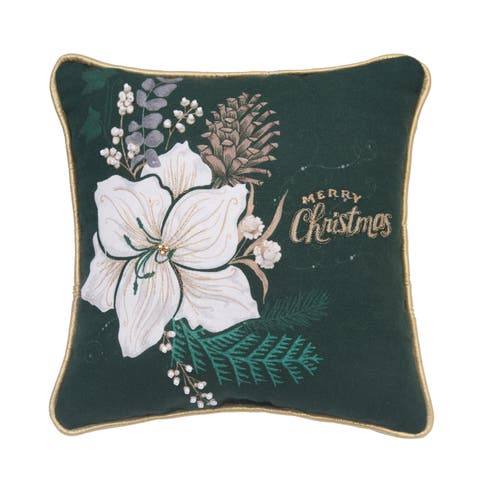 Christmas Amaryllis Small/Petite Accent Pillow