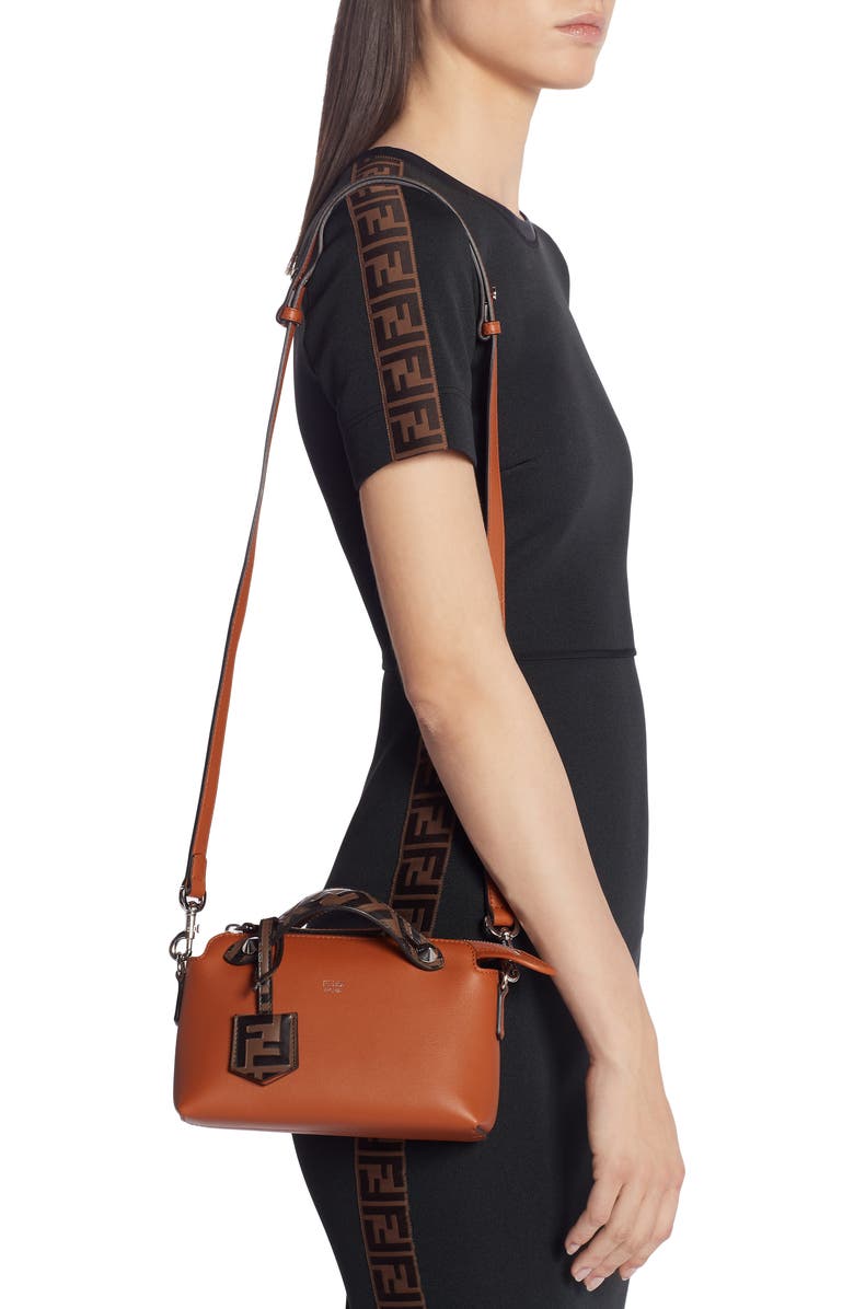 Fendi Mini By The Way Leather Crossbody Bag, Alternate, color,