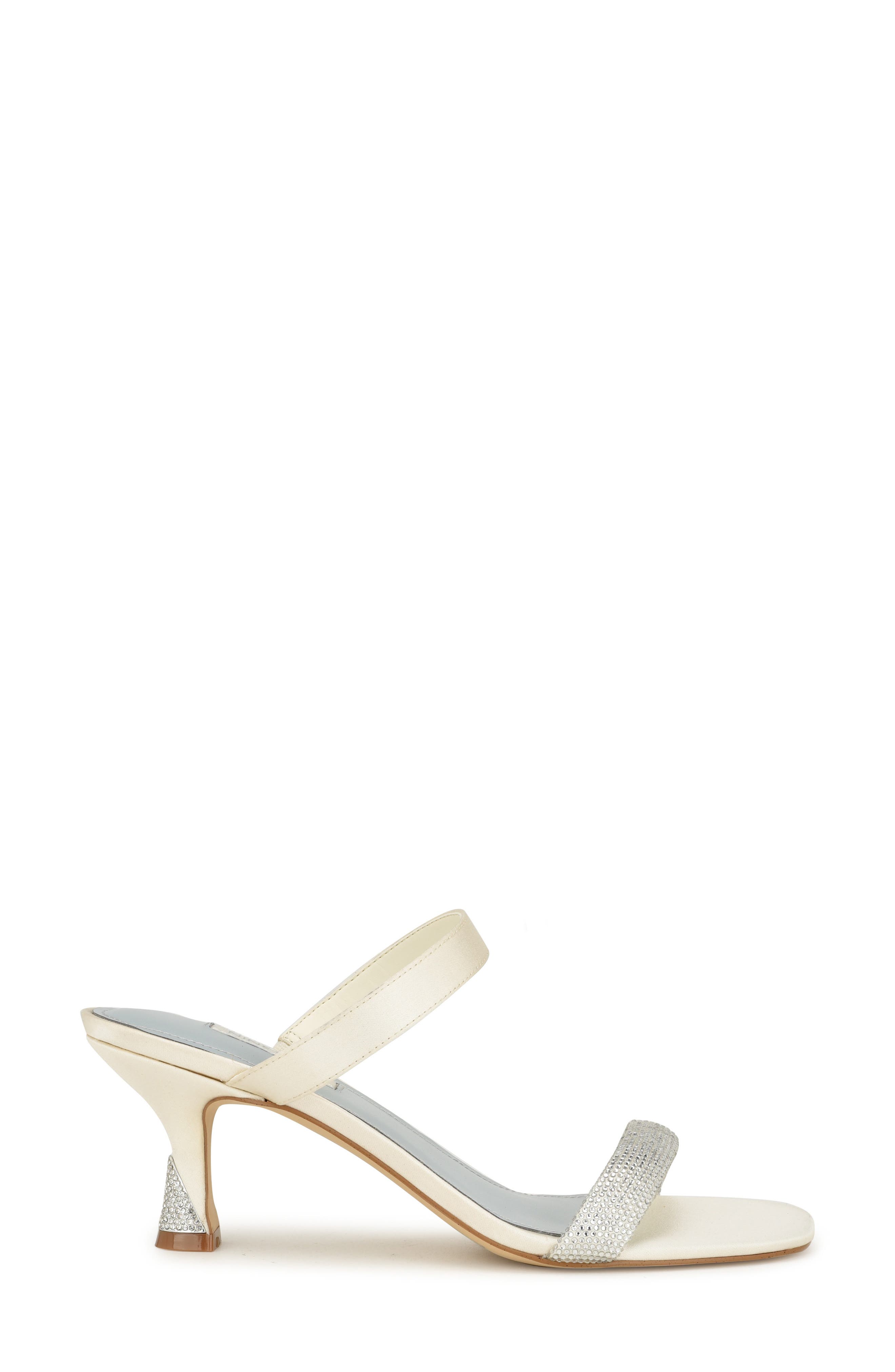 Nine West Shimme Slide Sandal, Alternate, color, Ivory