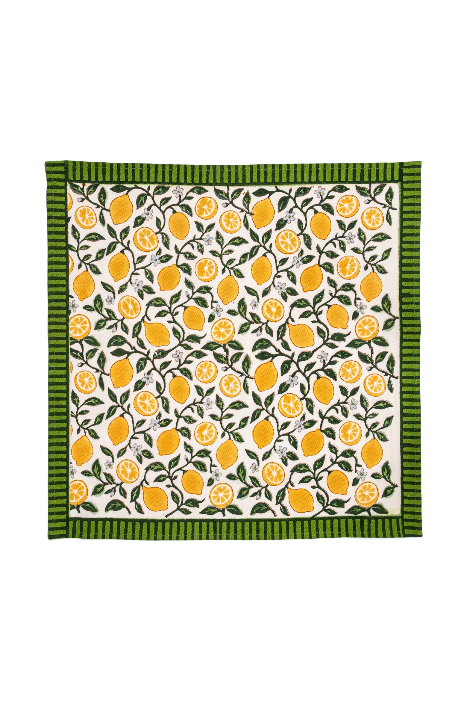 Capri Clock Inner Child Capri Lemons Blockprint Napkins - Set of 4 | Nordstrom