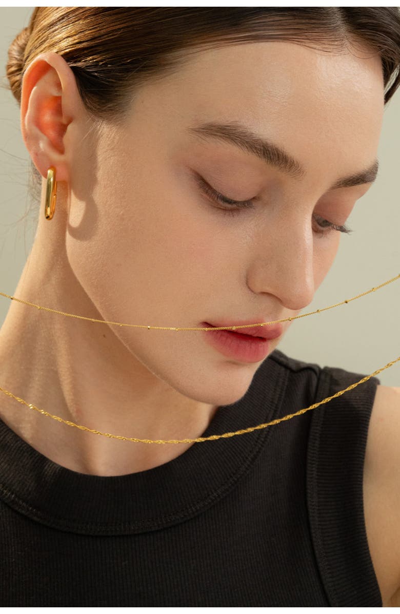 Bearfruit Jewelry Sterling Silver 18k Gold Plated Savannah Necklace Holiday Gift Idea, Alternate, color, Gold