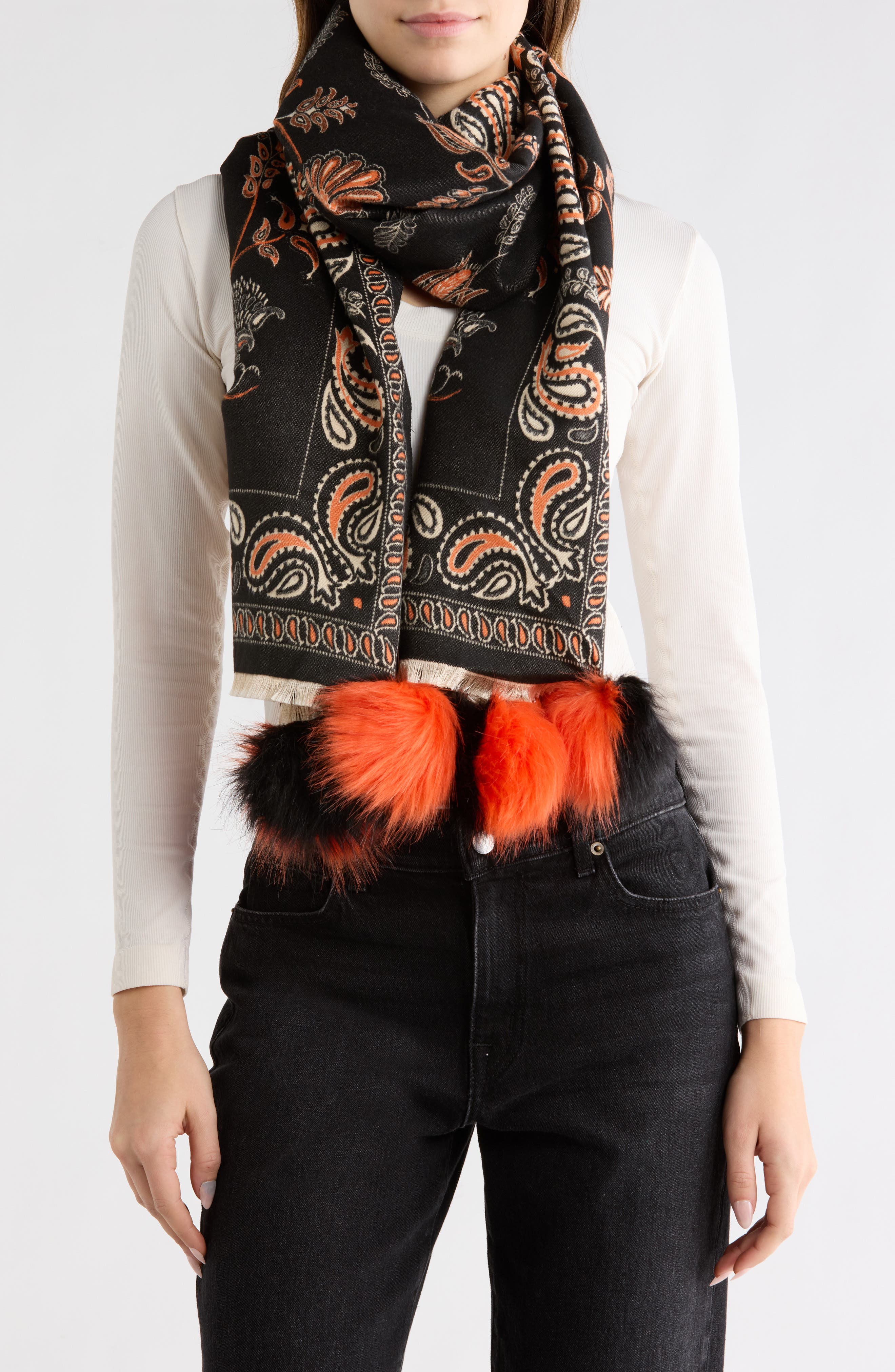 La Fiorentina Floral Wrap Scarf