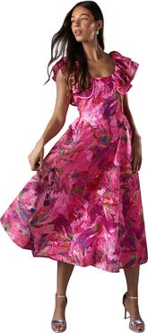 Coast Frill Sleeve Midi Dress