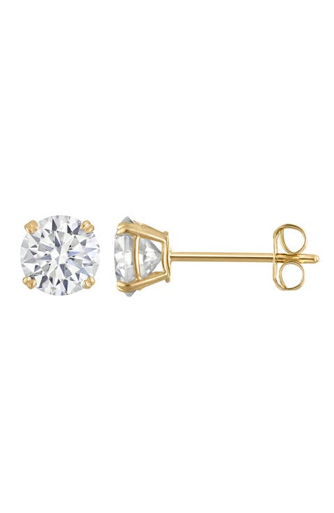 14k Gold Moissanite Stud Earrings