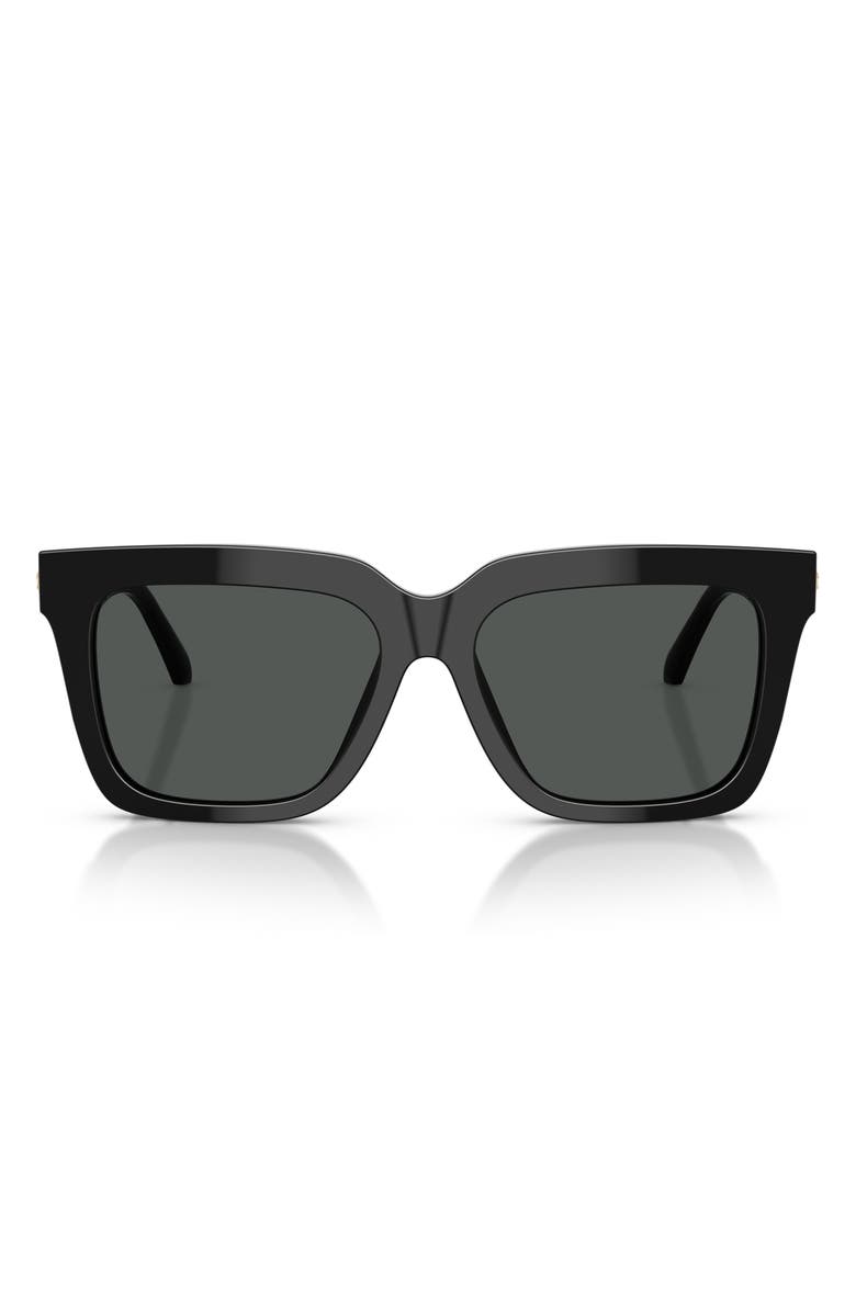 Versace 55mm Square Sunglasses, Main, color, Black / Dark Grey