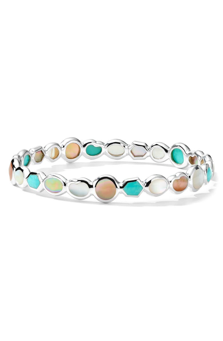 Ippolita Polished Rock Candy Bangle Bracelet, Main, color, Silver
