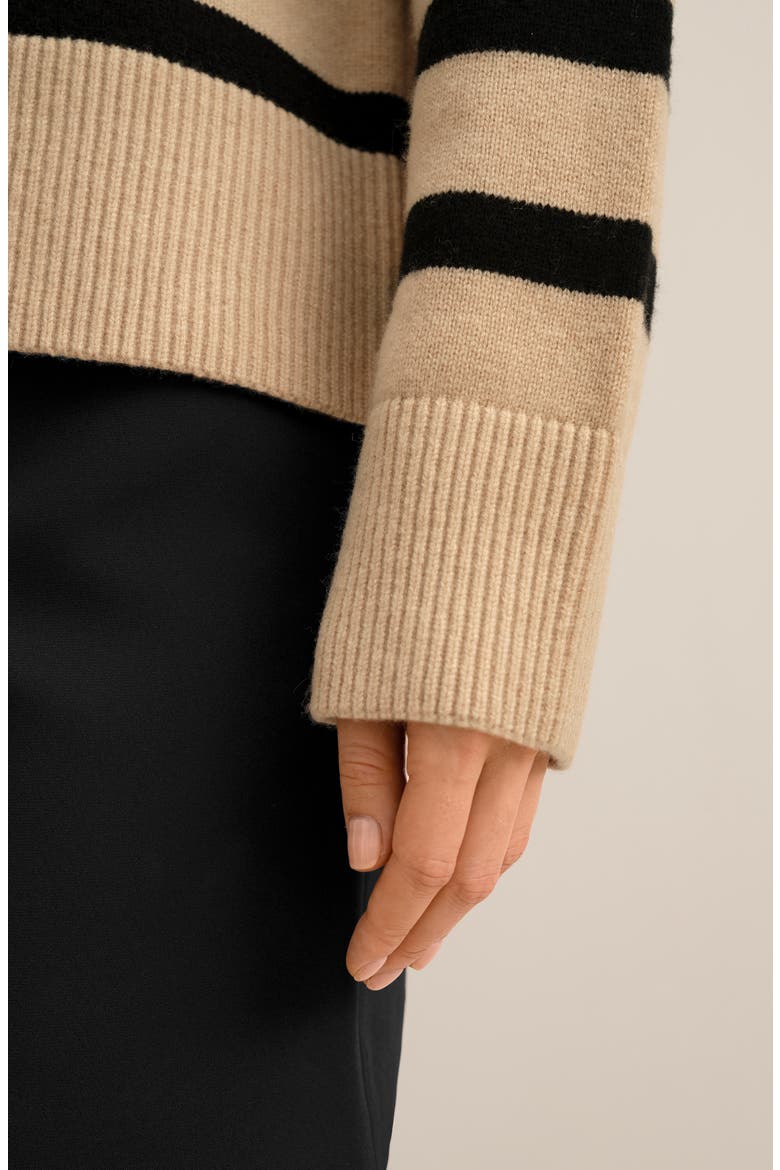 Women's Tarra Stripe Sweater, Alternate, color, Brown