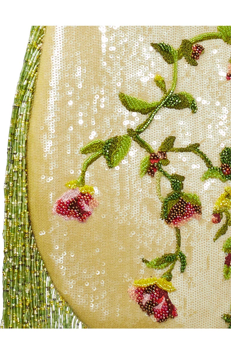 Tory Burch Pierced Embellished Small HandBag, Alternate, color, Beige Multi