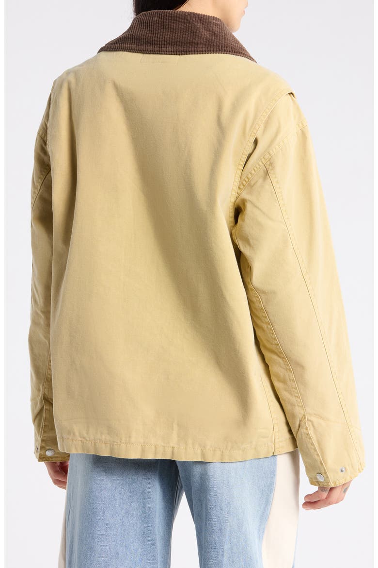 Corduroy Collar Cotton Barn Jacket, Alternate, color, BREAKING CAMP