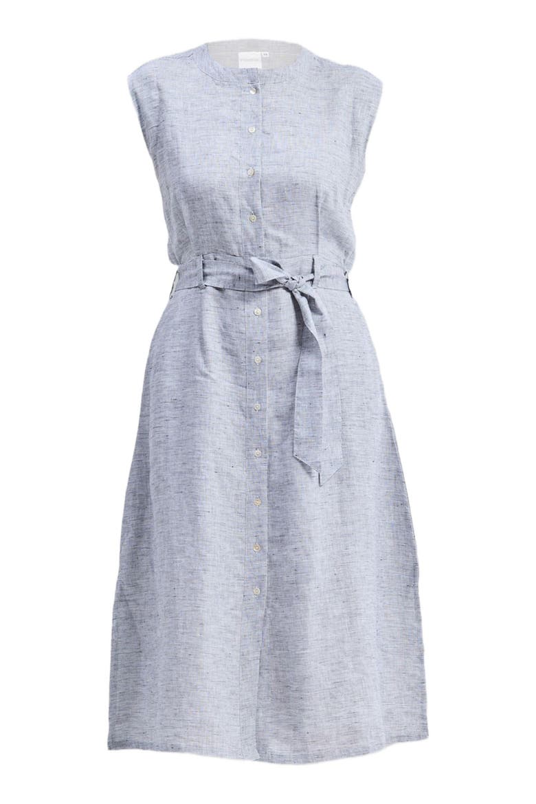Back Cut Out Linen Dress, Alternate, color, Pin Striped