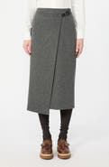 Weekend Max Mara Petali Buckle Detail Jersey Midi Skirt
