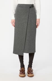 Weekend Max Mara Petali Buckle Detail Jersey Midi Skirt
