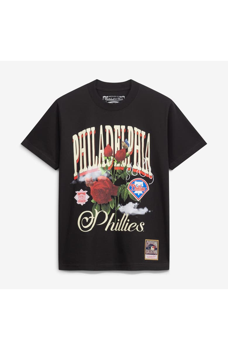 Mitchell & Ness Men's Mitchell & Ness Black Philadelphia Phillies Cooperstown Floral T-Shirt, Alternate, color, Black