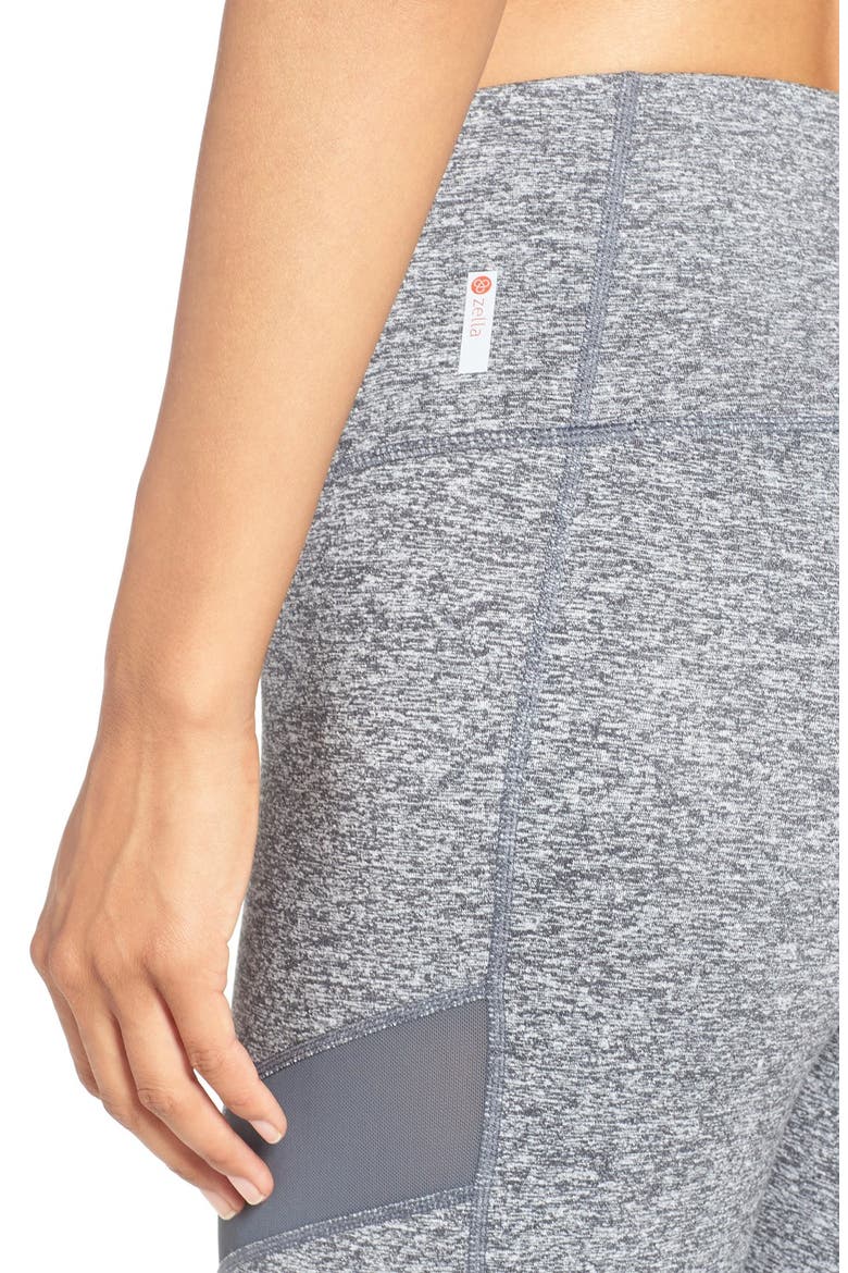 'Splice it Up' High Waist Leggings, Alternate, color, GREY GRAPHITE MELANGE