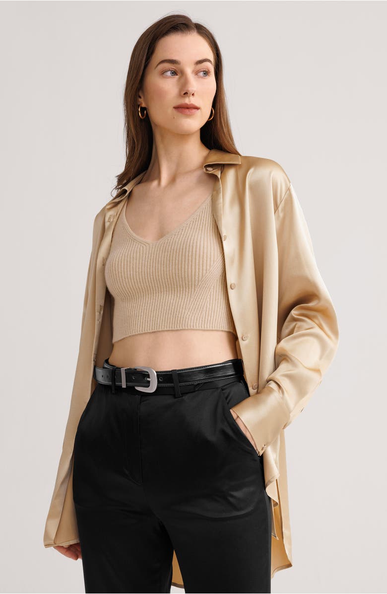 Lilysilk Women's The SOS Shirt, Alternate, color, Light Camel