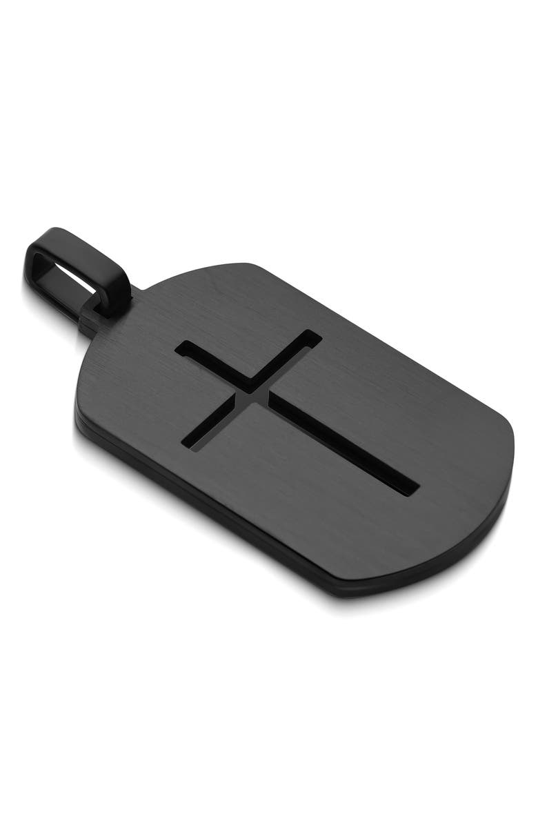 EDFORCE Men's Prayer Dog Tag Pendant Necklace, Alternate, color, Black