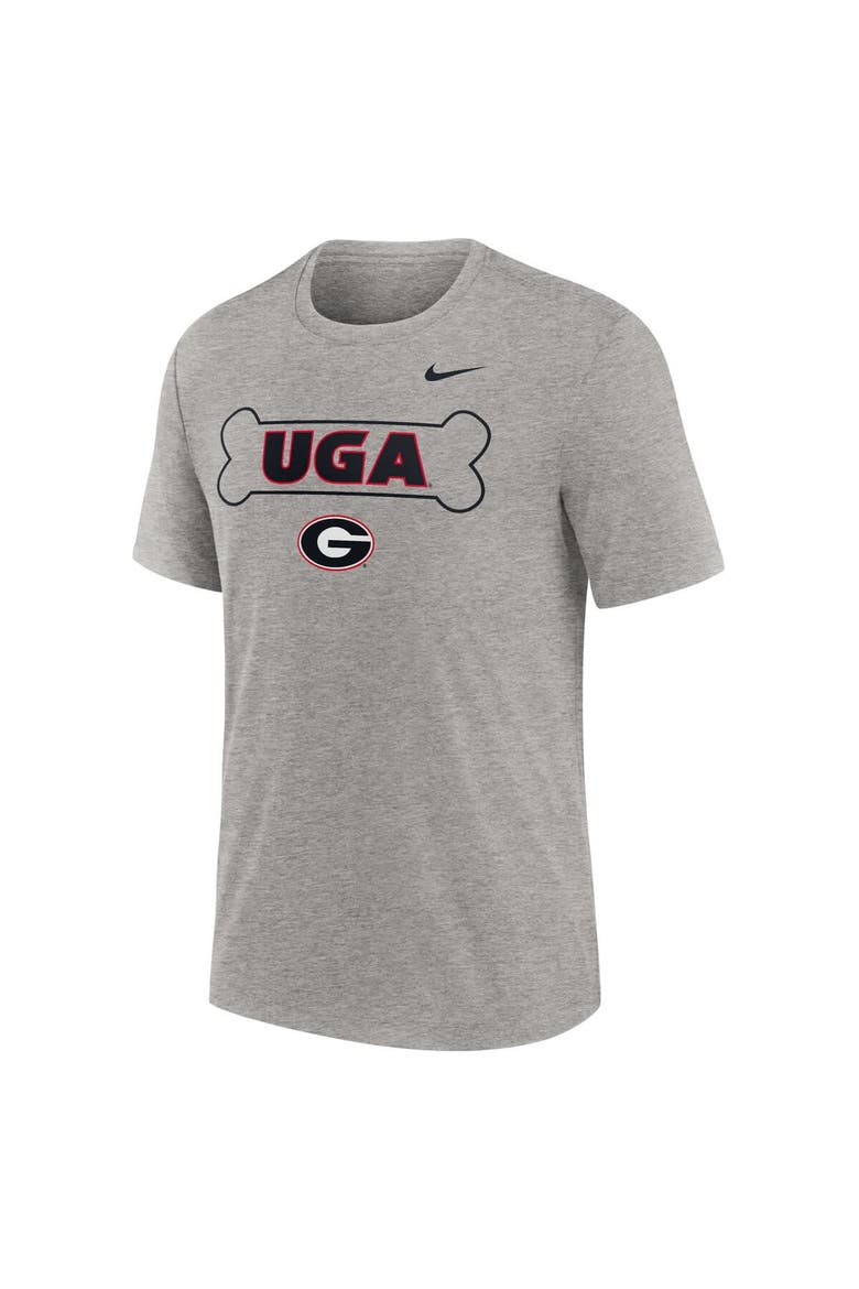 Men's Nike Heather Gray Georgia Bulldogs Campus Local Tri-Blend T-Shirt, Alternate, color, Heather Gray