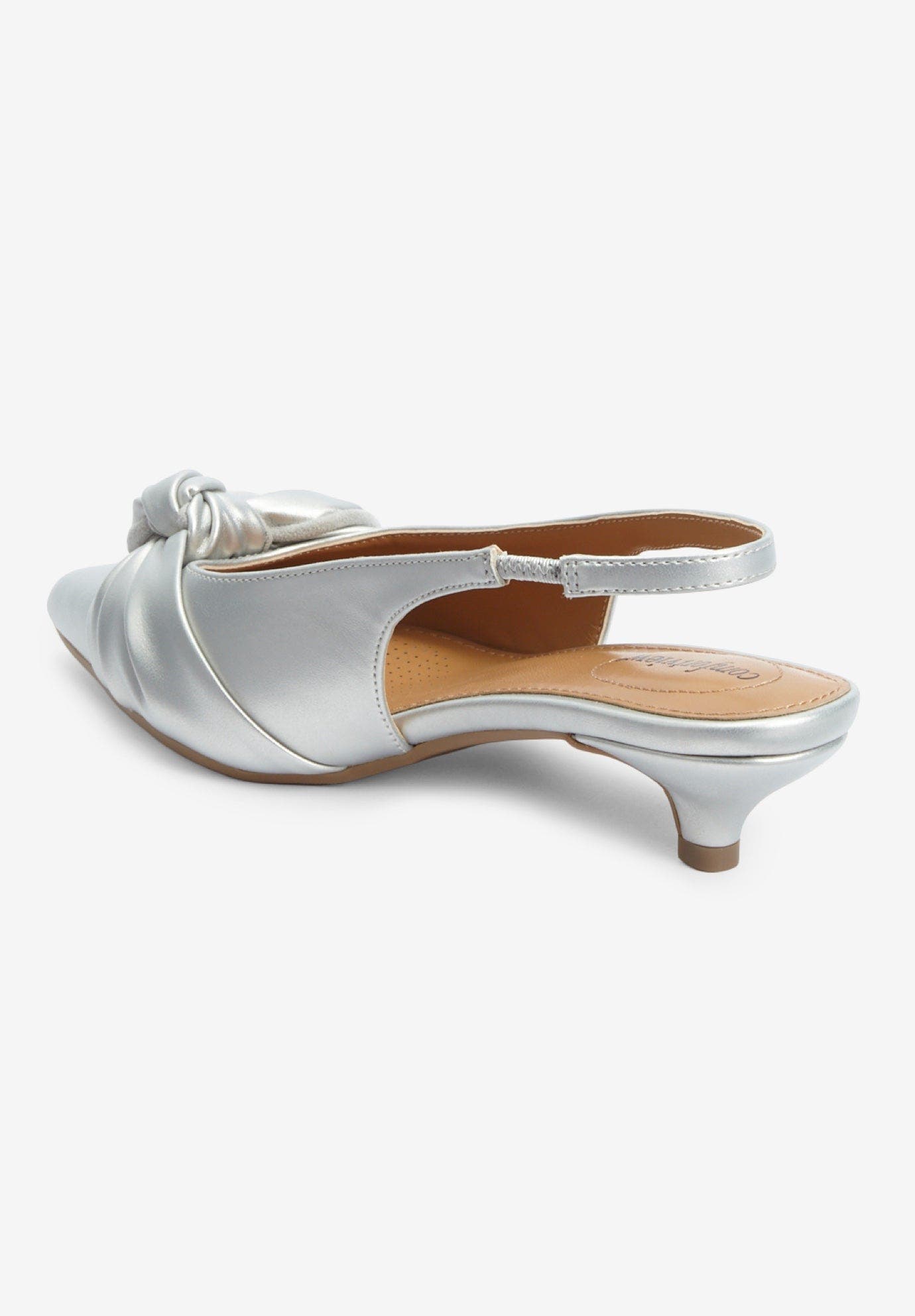 The Tia Slingback, Alternate, color, SILVER