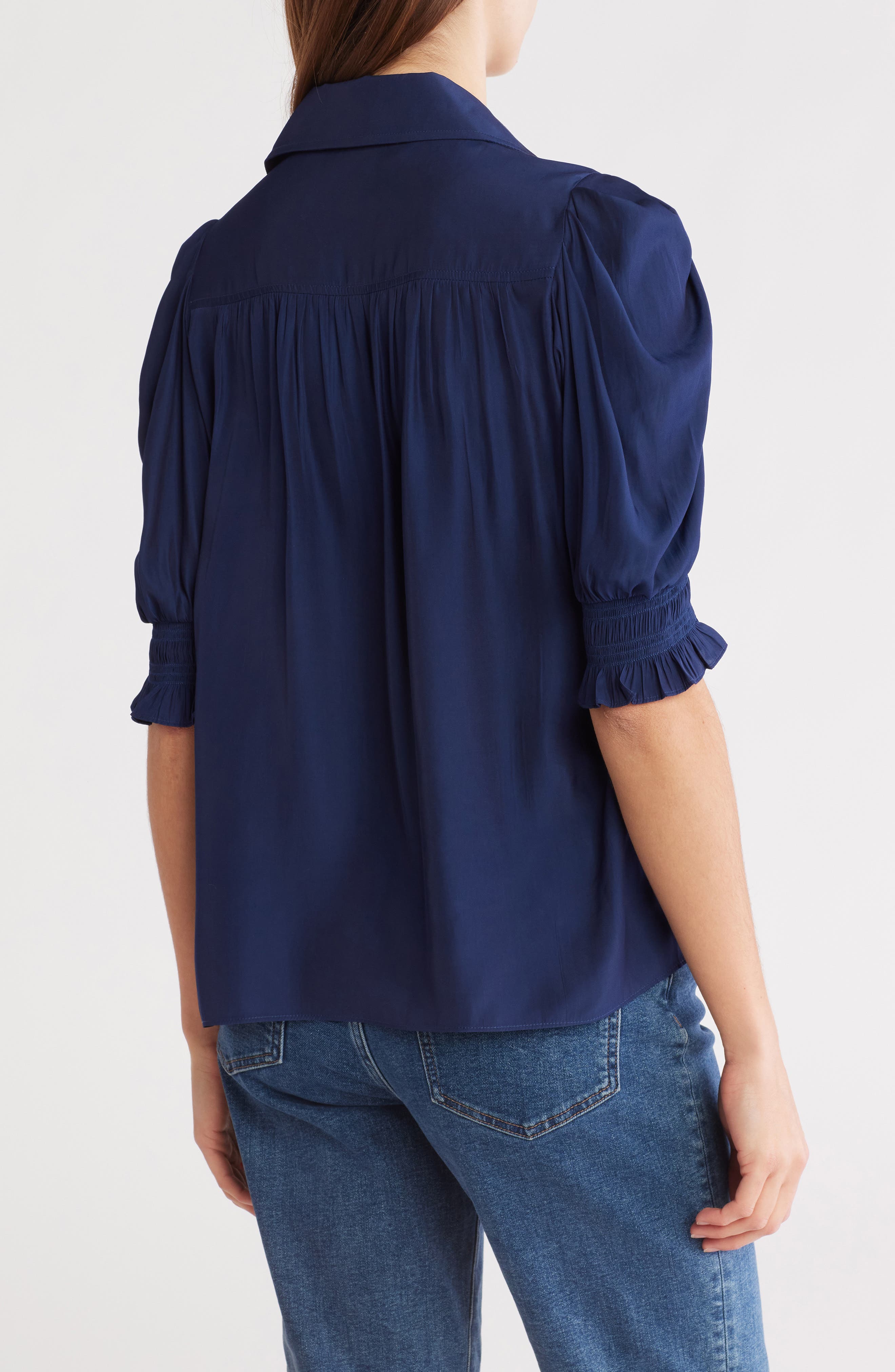 Kaylor Puff Sleeve Button-Up Shirt - image 2