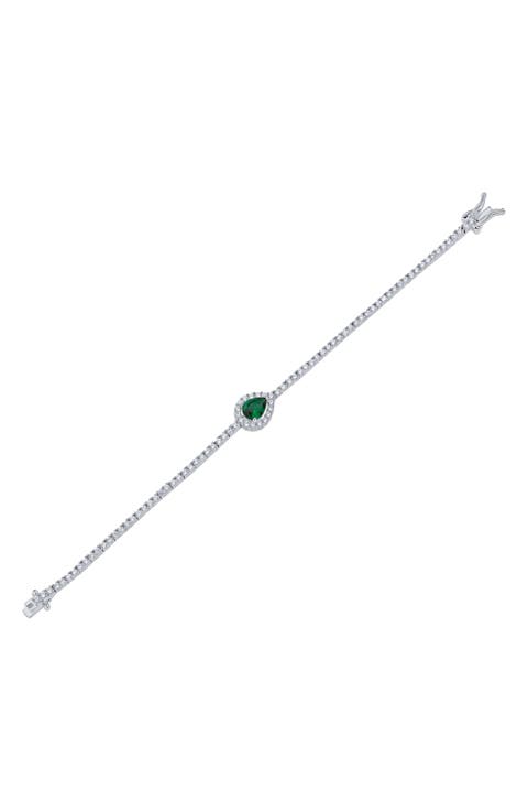 Pear Cubic Zirconia Tennis Bracelet