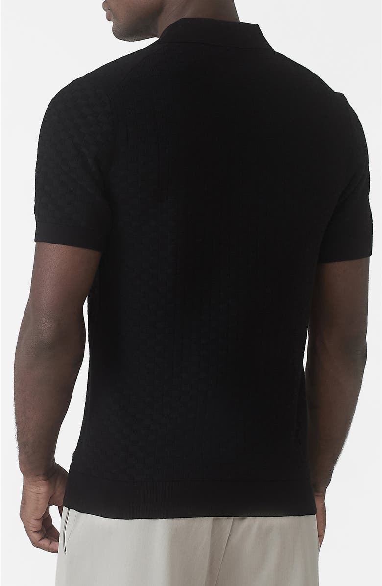MAUVAIS Nerano Slim Knit Polo, Alternate, color, Black