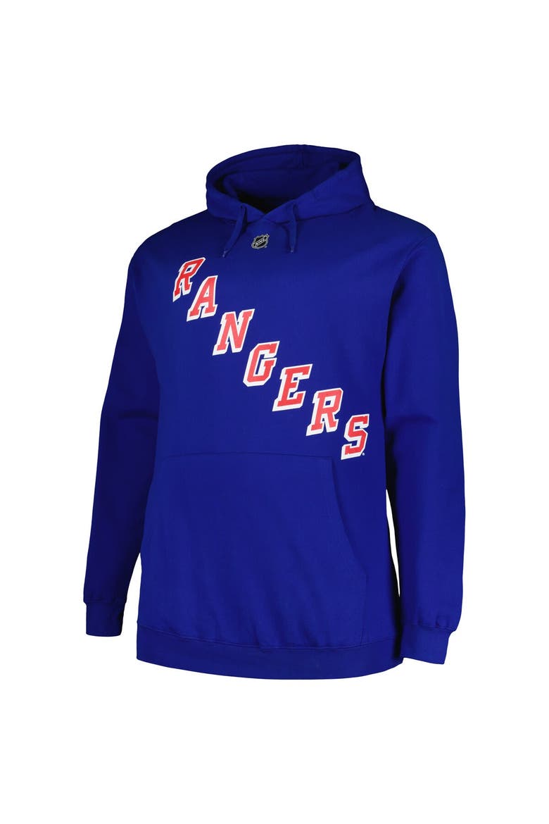 Men's Profile Mika Zibanejad Blue New York Rangers Big & Tall Name & Number Pullover Hoodie, Alternate, color, Blue