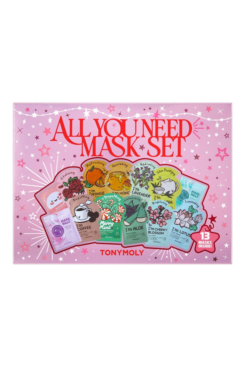 All You Need 13-Piece Sheet Mask Set, Main, color, NO COLOR
