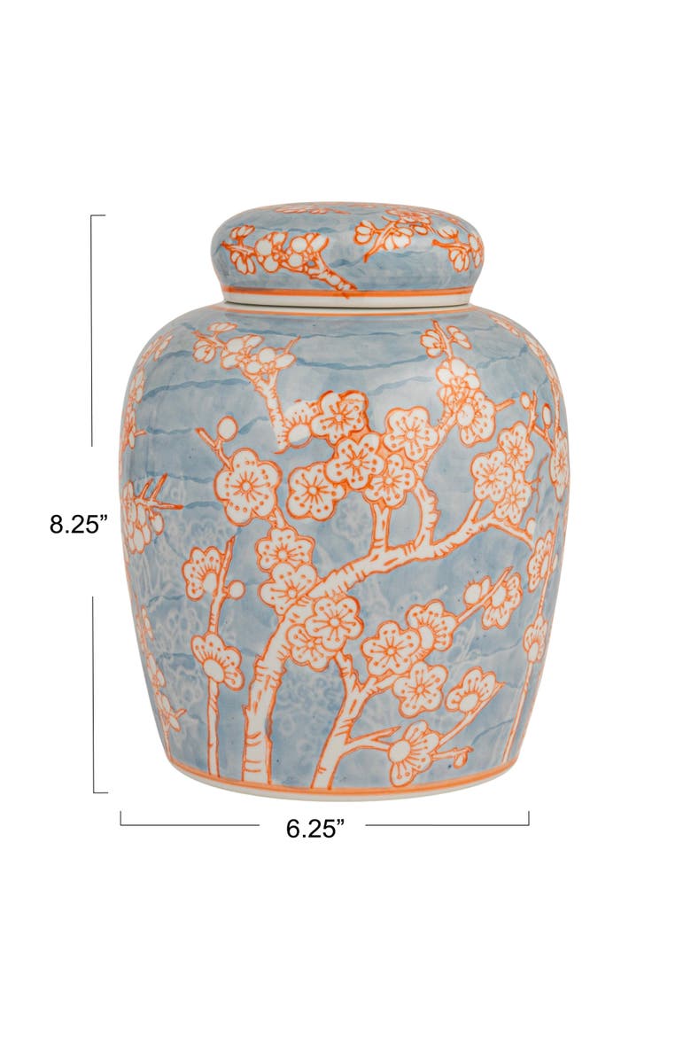 Decorative Ginger Jar with Lid, Alternate, color, Blue
