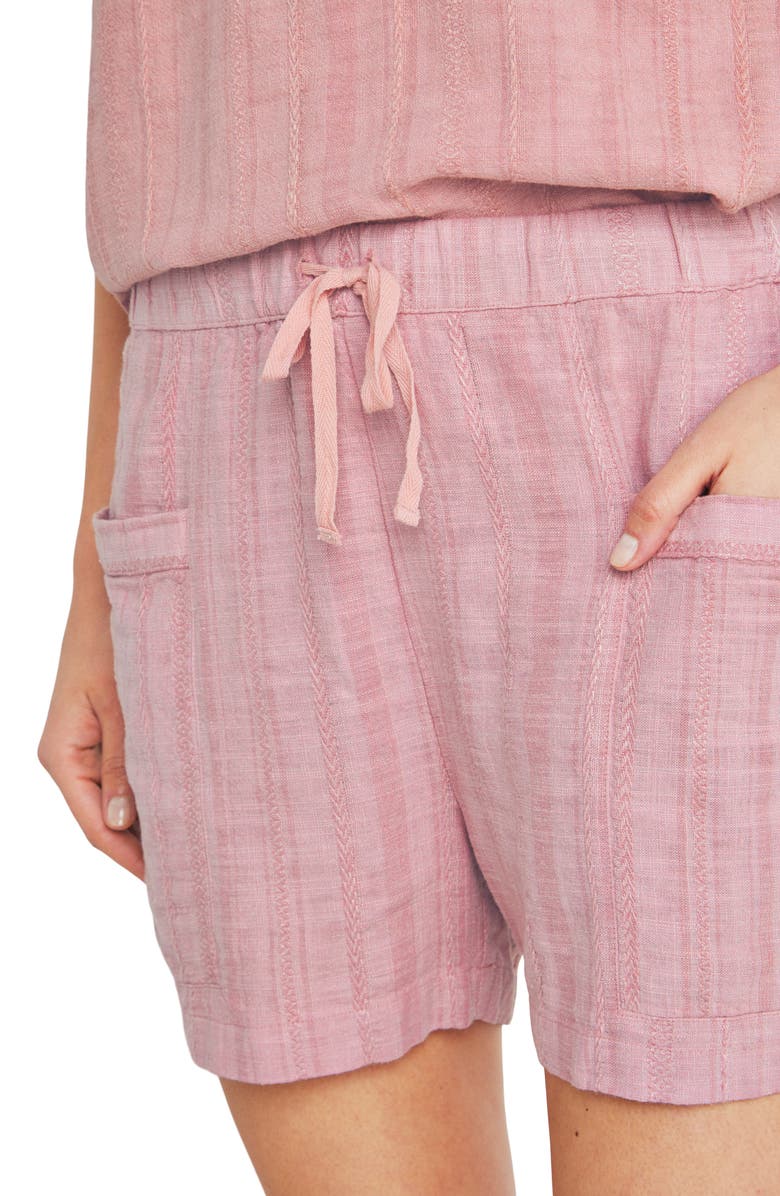 Splendid Gia Stripe Linen Blend Shorts, Alternate, color,